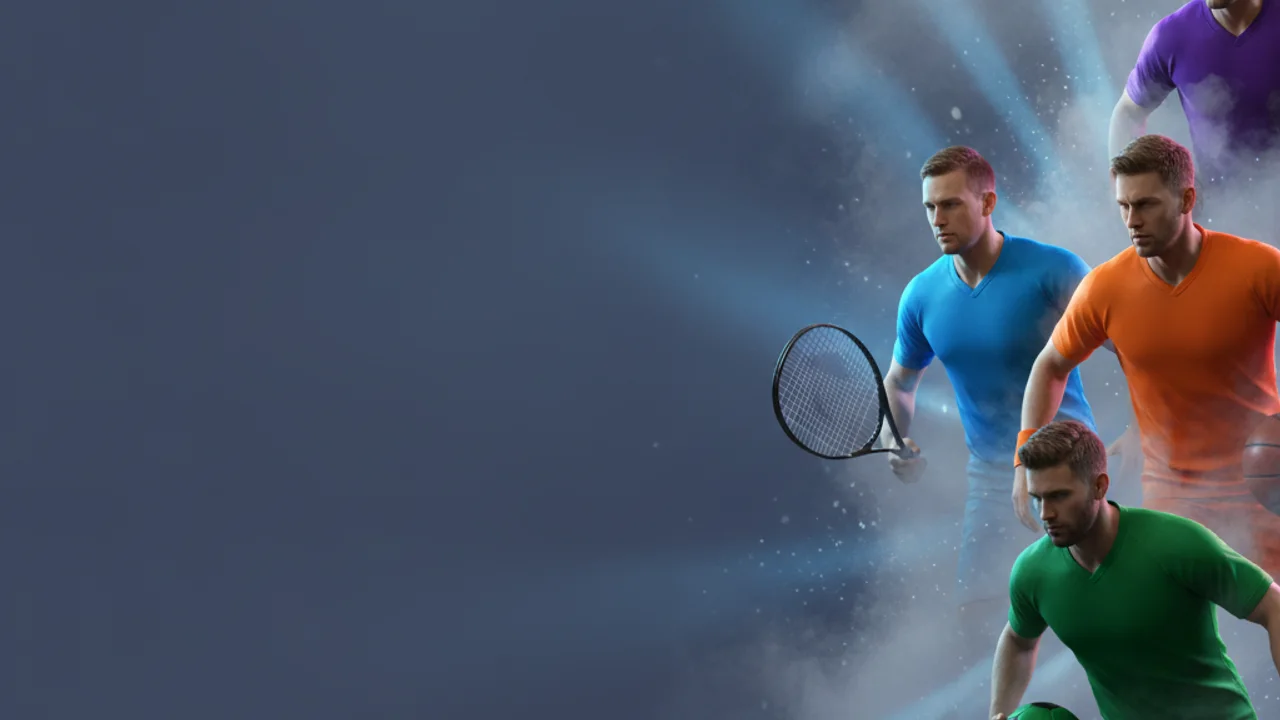 Collage aus Rugby-, Tennis-, Basketball- und Fußballspieler